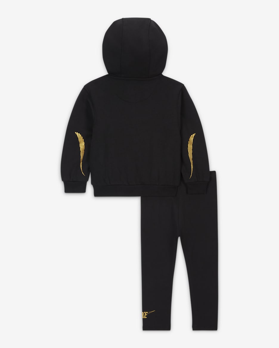 Nike Shine Full Zip and Leggings Set Baby 2 Piece Hoodie Set. Nike